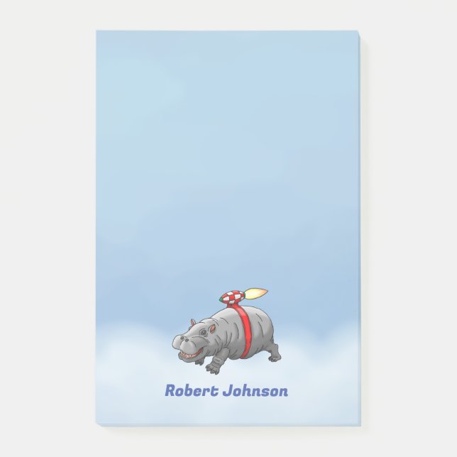 Bloco De Notas Rocket Hippo (Frente)