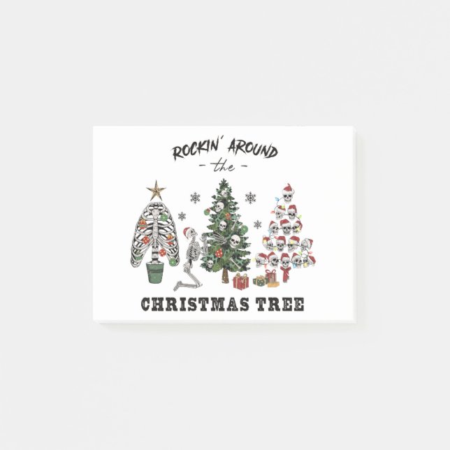 Bloco De Notas Rockin Na Árvore De Natal (Frente)
