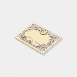 Bloco De Notas Rococo Elegante Francês Quadro Antiquado Lilac Do