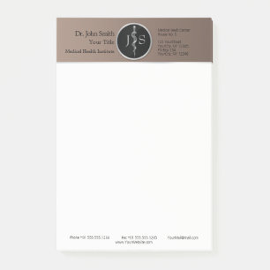 Bloco De Notas Rod de Asclepius Médico Silver Noble Classy