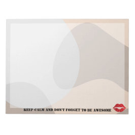 Bloco De Notas Romantic chic luxe red lips