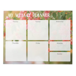 Bloco De Notas Romantic Summer Bougainvillea Weekly Planner