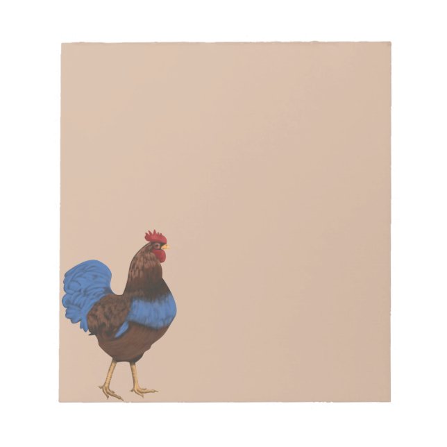 Bloco De Notas Rooster Painting (Frente)