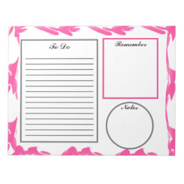 Bloco De Notas Rosa Abstrato para Fazer