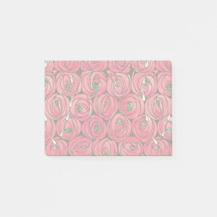 Bloco De Notas Rosa Art Nouveau Rennie Macintosh Graphic