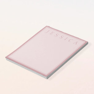 Bloco De Notas Rosa Blush Seu nome