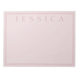 Bloco De Notas Rosa Blush | Seu nome