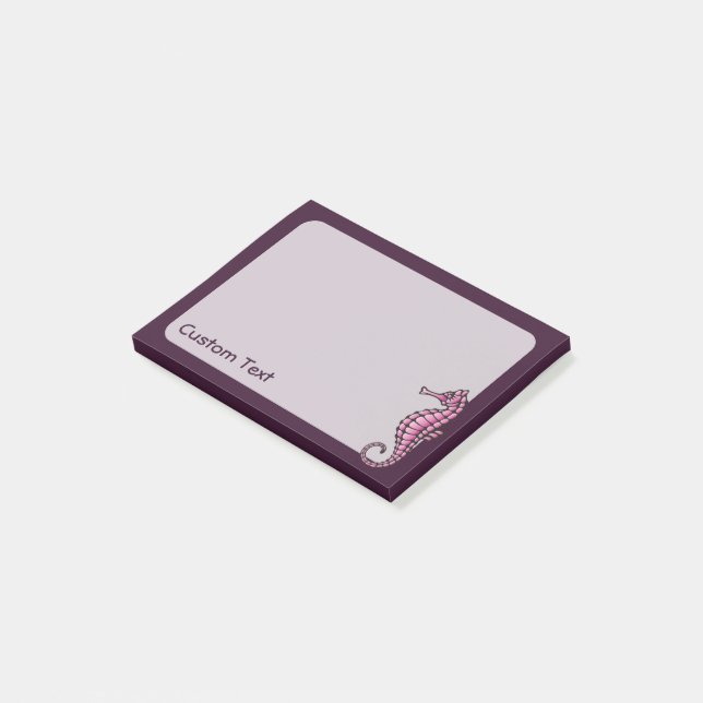 Bloco De Notas Rosa Cavalo-Marinho (Inclinado)