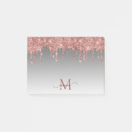 Bloco De Notas Rosa Chic - Lente Dourada - Lente Lente - Monogram