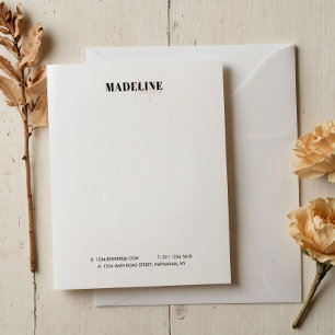 Bloco De Notas Rosa claro Chic Girly Business