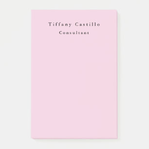 Bloco De Notas Rosa claro Elegante Simples Moderno Minimalista