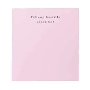 Bloco De Notas Rosa claro Elegante Simples Moderno Minimalista