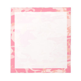 Bloco De Notas Rosa Claro Rosa Escuro e Camuflagem de Pêssego