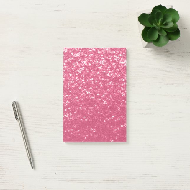Bloco De Notas Rosa claro rosa falso brilho glitter (Escritótio)