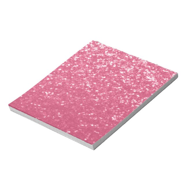 Bloco De Notas Rosa claro rosa falso brilho glitter (Invertido)