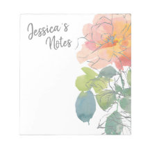 Rosa Coral Boho Floral em Branco