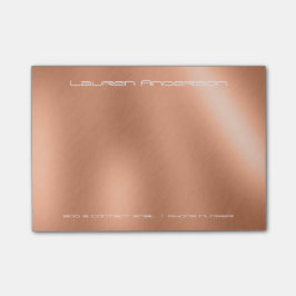 Bloco De Notas Rosa de cobre, Dourado Office Business Personaliza