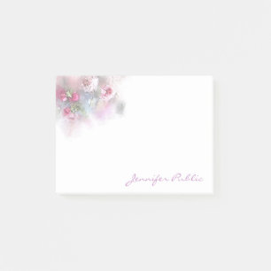 Bloco De Notas Rosa de cor do Pastor de Aquarelas Modelo de Manus