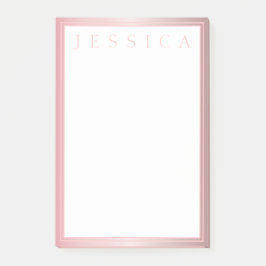 Bloco De Notas Rosa de Escamudo e Sutil | Seu nome