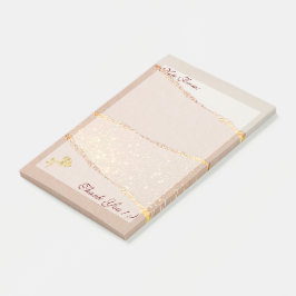 Bloco De Notas Rosa de Lúxury Glitter Dourado