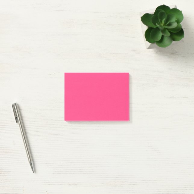 Bloco De Notas Rosa de potência Simples 4" x 3" (Escritótio)
