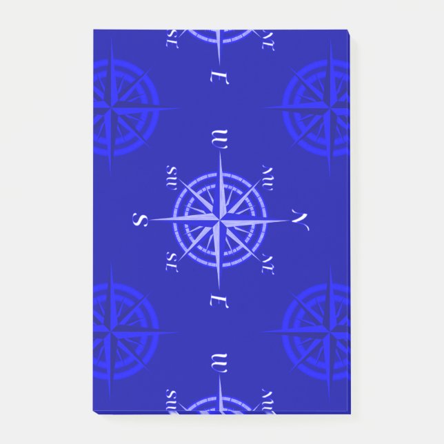 Bloco De Notas Rosa dos Ventos Azul Oceano (Frente)