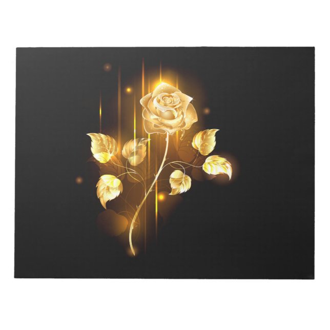 Bloco De Notas Rosa dourada ( rosa de ouro ) (Frente)