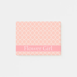 Bloco De Notas Rosa e branco de Flowergirl