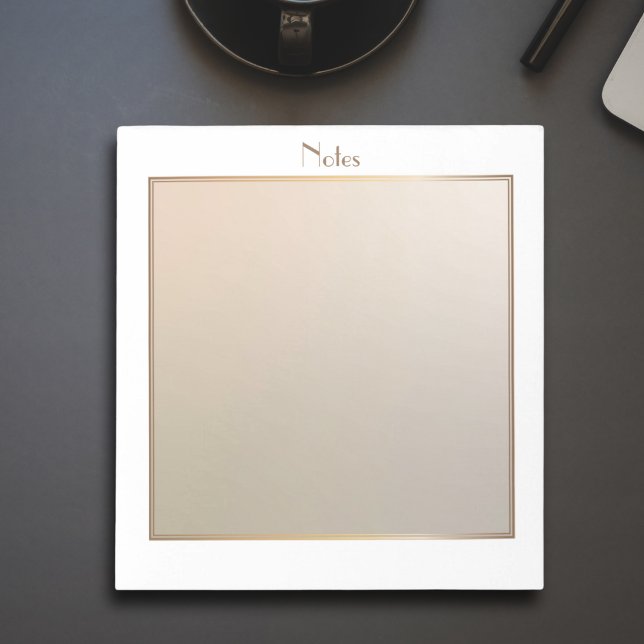 Bloco De Notas Rosa Elegante moderno com Borda Dourada (Criador carregado)