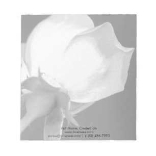 Bloco De Notas Rosa Elegante Simples, Personalizado, Preto e Bran