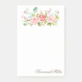 Bloco De Notas Rosa Garden