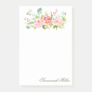 Bloco De Notas Rosa Garden