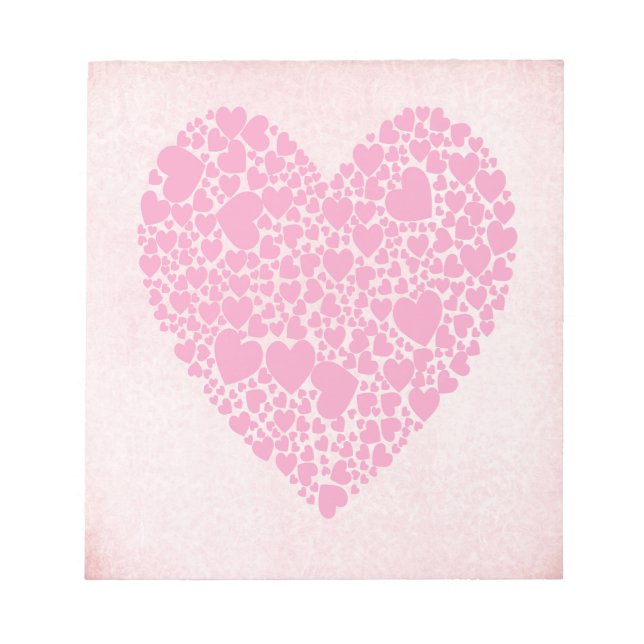 Bloco De Notas Rosa Hearts (Frente)