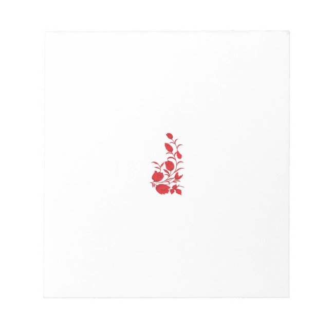 Bloco De Notas Rosa Madder, Thunderbird floral design (Frente)