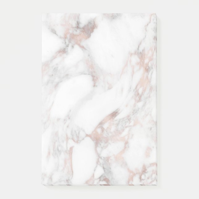 Bloco De Notas Rosa Marble Background Modelo Moderno Elegante (Frente)