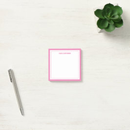 Bloco De Notas Rosa Minimalista, 2 Fronteiras