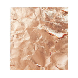 Bloco De Notas Rosa Peach Dourado Glam