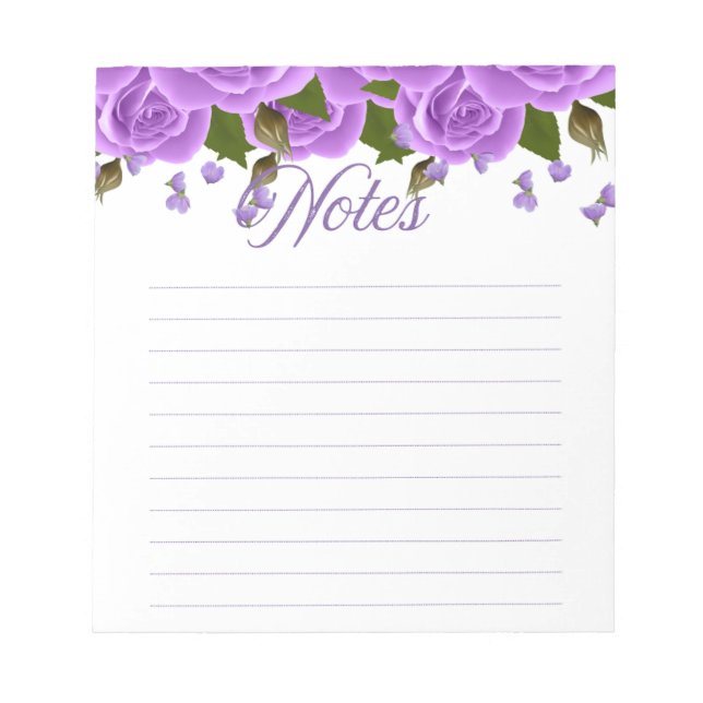 Bloco de notas Rosa púrpura (Frente)