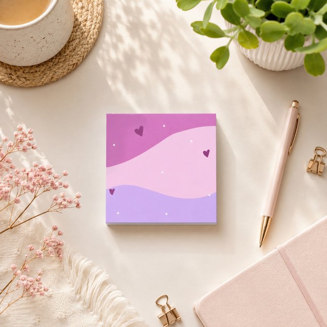 Bloco De Notas Rosa Roxo Fofo  (Criador carregado)