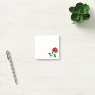 Bloco De Notas Rosa Vermelha
