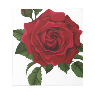 Bloco De Notas Rosa vermelha