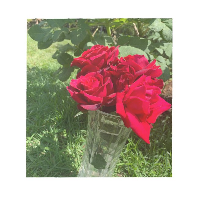Bloco De Notas Rosa vermelha NotePad (Frente)