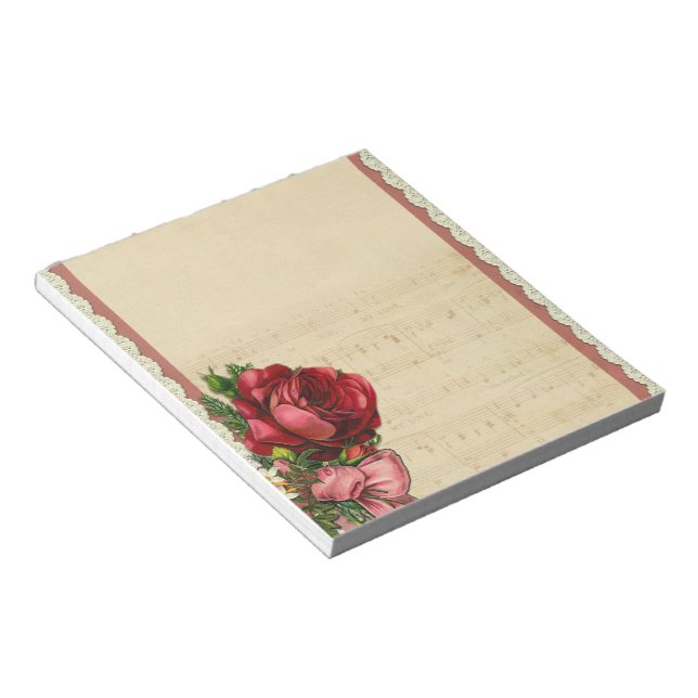 Bloco De Notas Rosa Vintage (Inclinado)