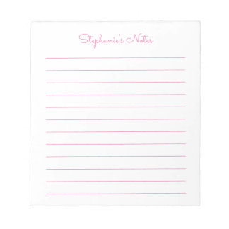 Bloco De Notas Rosas claro Simplesmente Elegantes Vinculadas Pers