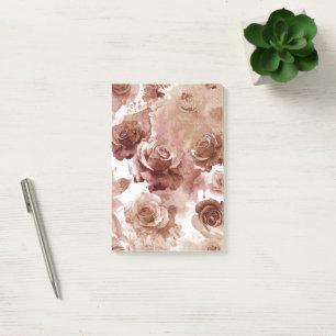 Bloco De Notas Rosas de Aquarela 3