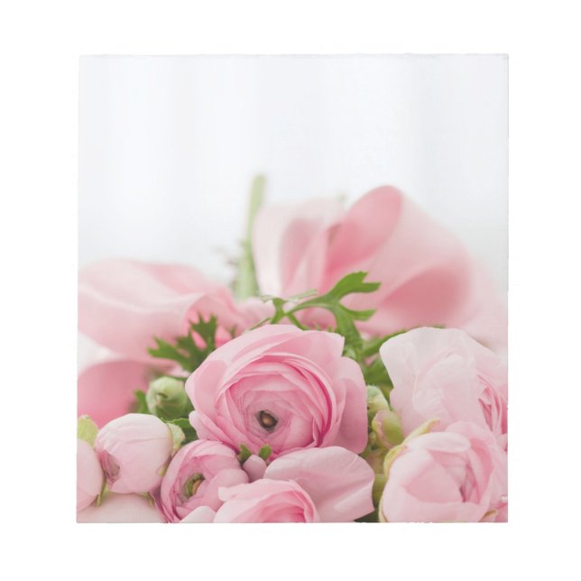 Bloco De Notas Rosas de Casamento Rosa (Frente)