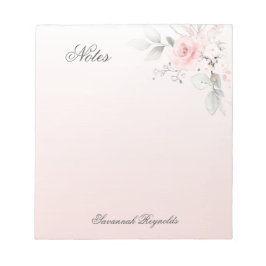 Bloco De Notas Rosas FLORAIS PINK Personalizados