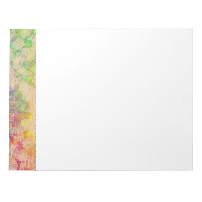 Bloco De Notas Rosas Fluoro Lace (Frente)