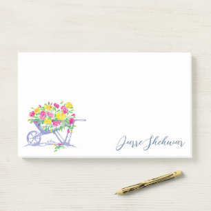 Bloco De Notas Rosas Personalizados de Aquarela Barras de Roda