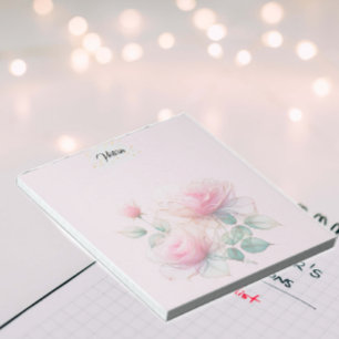 Bloco De Notas Rosas Rosa Doce